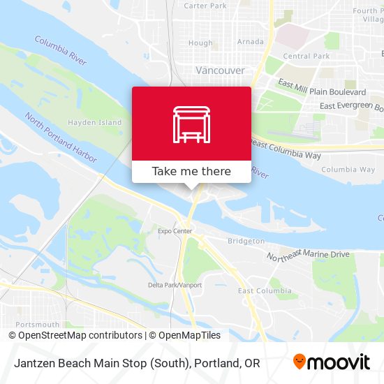 Mapa de Jantzen Beach Main Stop (South)