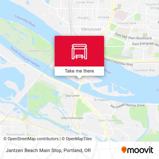 Jantzen Beach Main Stop map