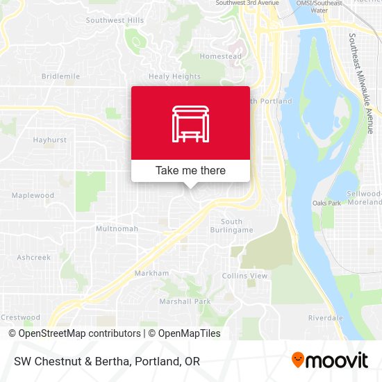 SW Chestnut & Bertha map