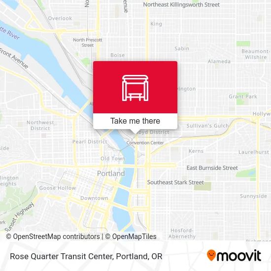 Mapa de Rose Quarter Transit Center