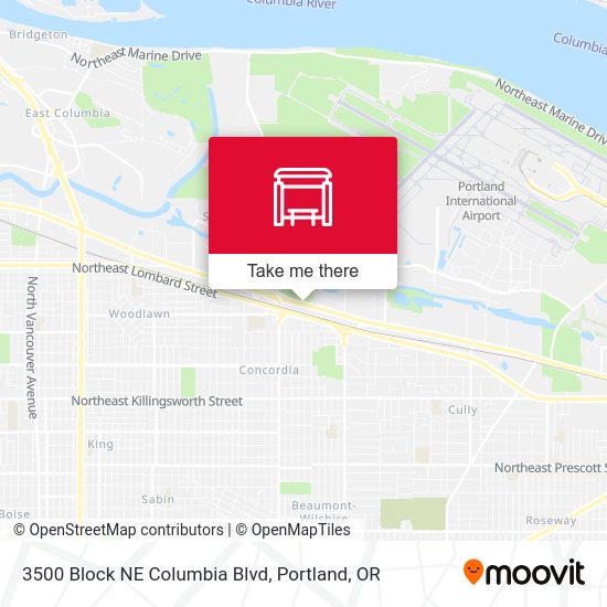 3500 Block NE Columbia Blvd map