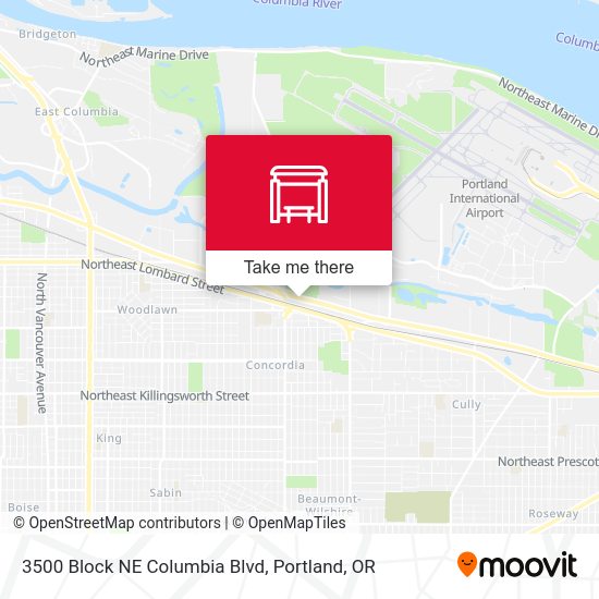 Mapa de 3500 Block NE Columbia Blvd