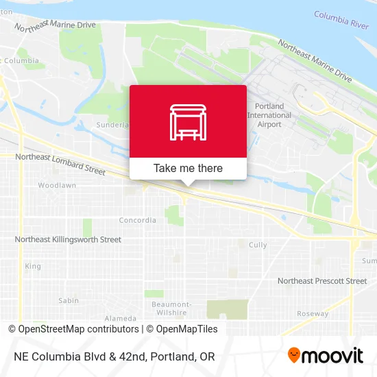 Mapa de NE Columbia Blvd & 42nd