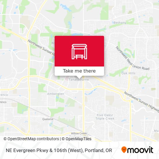 Mapa de NE Evergreen Pkwy & 106th (West)