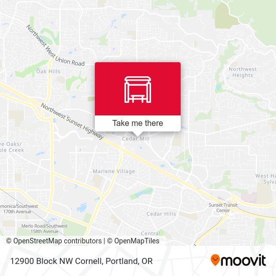 12900 Block NW Cornell map
