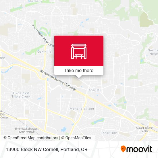 13900 Block NW Cornell map