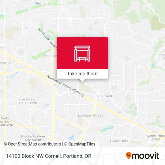 14100 Block NW Cornell map