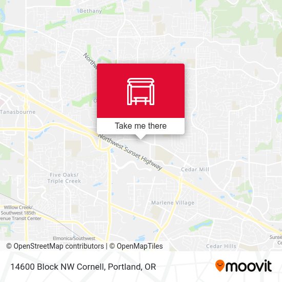 14600 Block NW Cornell map