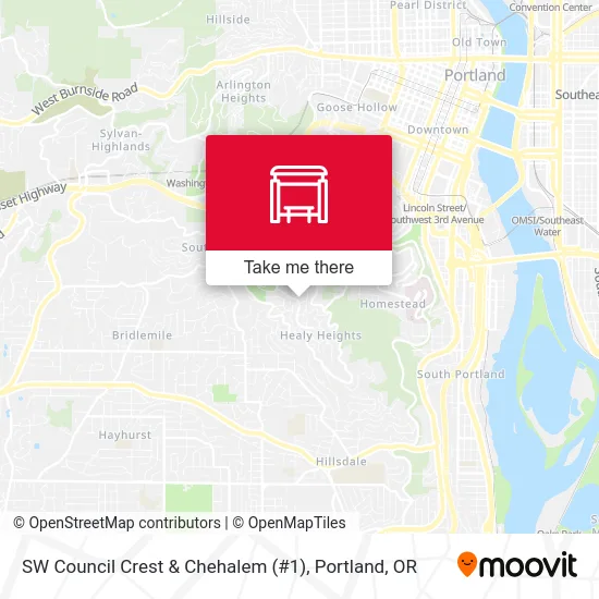 SW Council Crest & Chehalem (#1) map