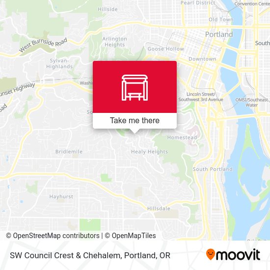 Mapa de SW Council Crest & Chehalem