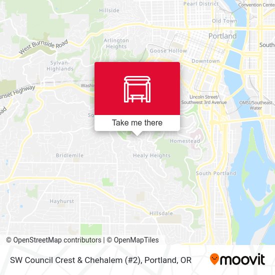 SW Council Crest & Chehalem (#2) map