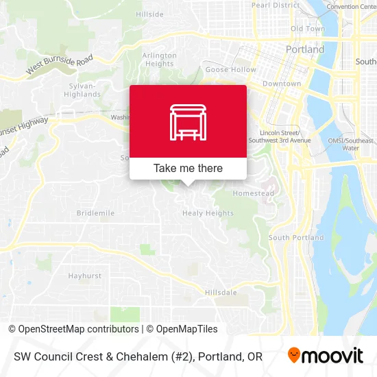 SW Council Crest & Chehalem (#2) map