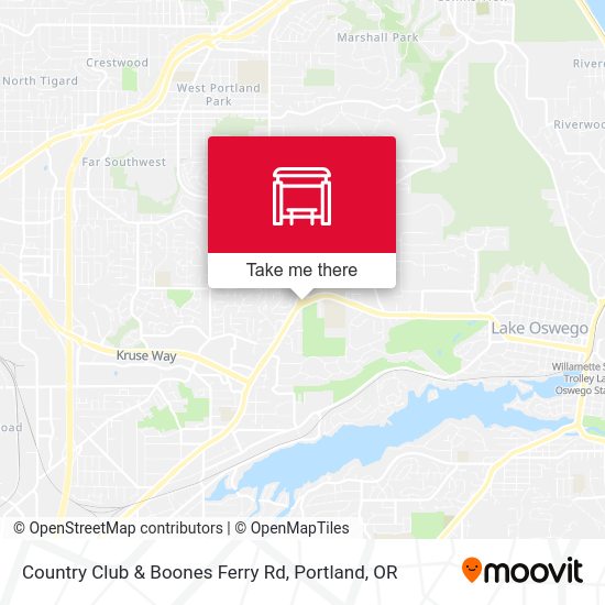 Mapa de Country Club & Boones Ferry Rd