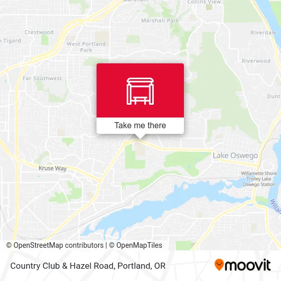 Country Club & Hazel Road map