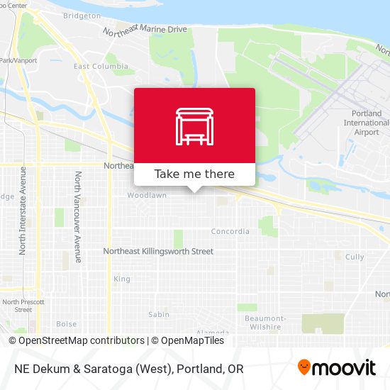 NE Dekum & Saratoga (West) map