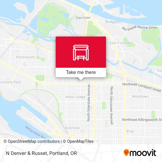 N Denver & Russet map