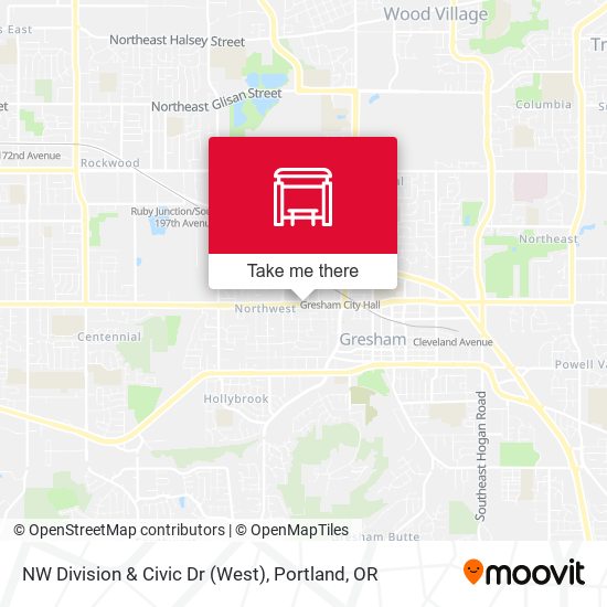 NW Division & Civic Dr (West) map