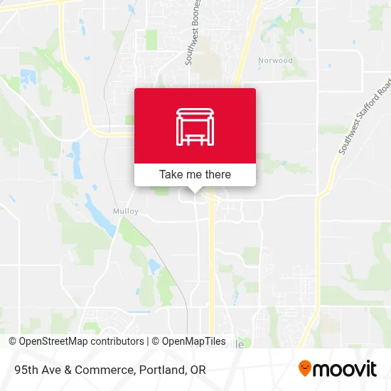 95th Ave & Commerce map