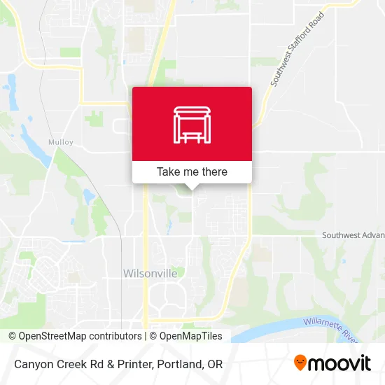Canyon Creek Rd & Printer map