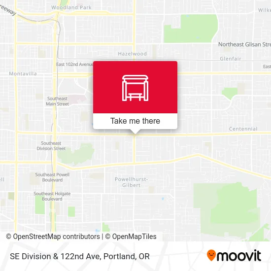 Mapa de SE Division & 122nd Ave