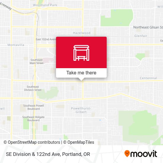 SE Division & 122nd Ave map