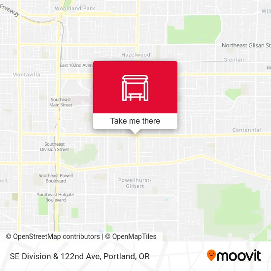 SE Division & 122nd Ave map