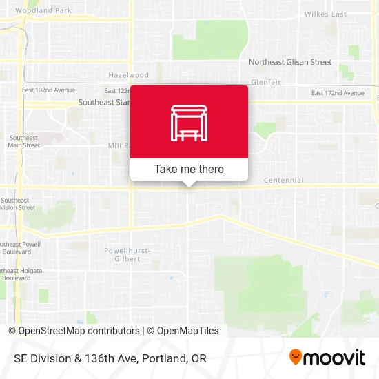 Mapa de SE Division & 136th Ave