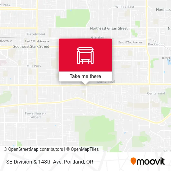 Mapa de SE Division & 148th Ave