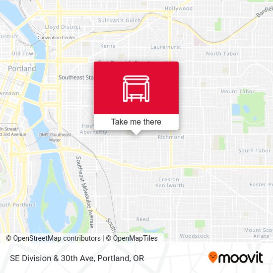Mapa de SE Division & 30th Ave