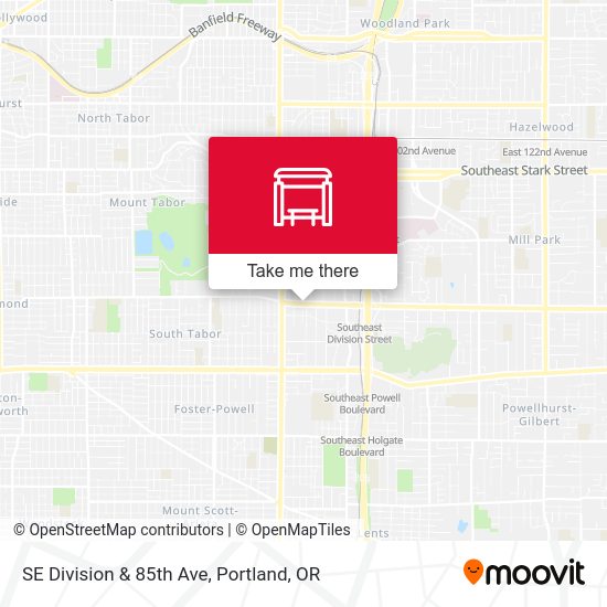 SE Division & 85th Ave (West) map