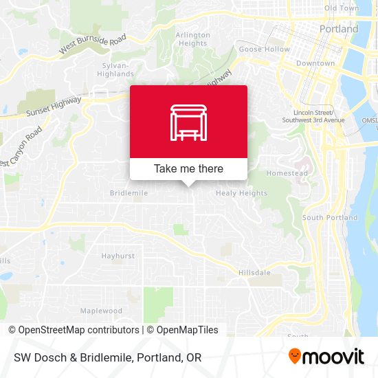 SW Dosch & Bridlemile map
