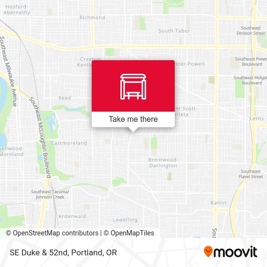 Mapa de SE Duke & 52nd