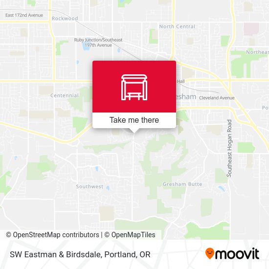 SW Eastman & Birdsdale map