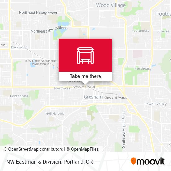 NW Eastman & Division (North) map