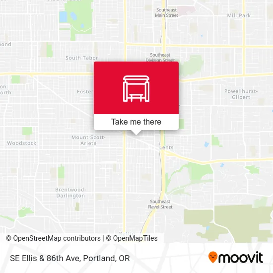 SE Ellis & 86th Ave map