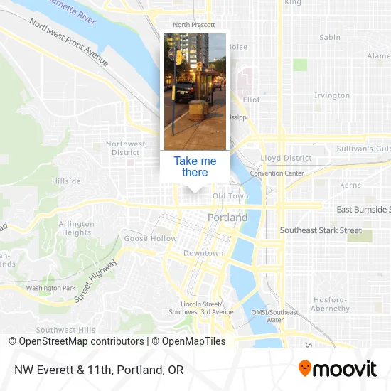 NW Everett & 11th map