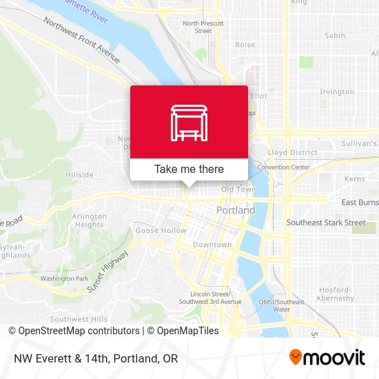 NW Everett & 14th map