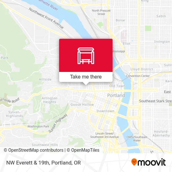 NW Everett & 19th map