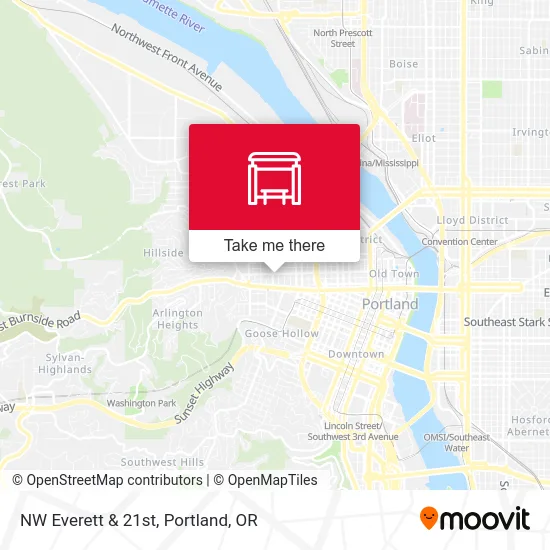 NW Everett & 21st map