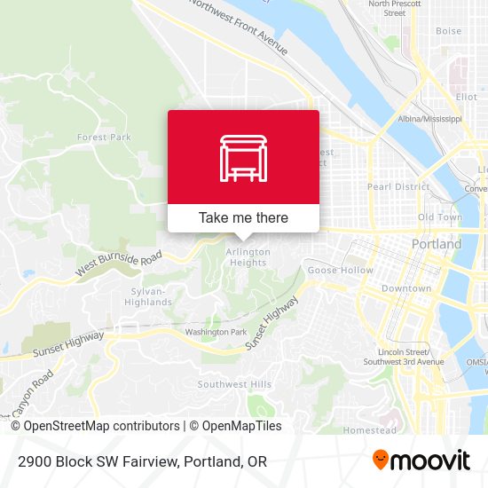 2900 Block SW Fairview map