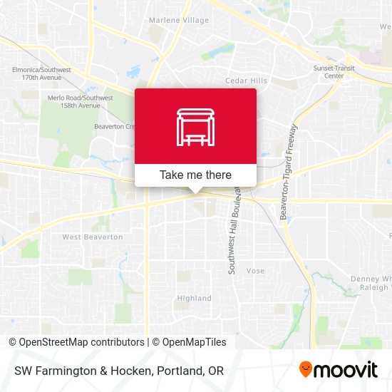 Mapa de SW Farmington & Hocken