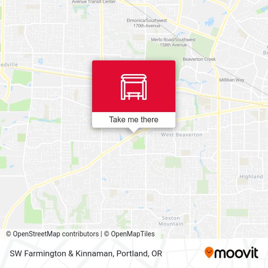 SW Farmington & Kinnaman map