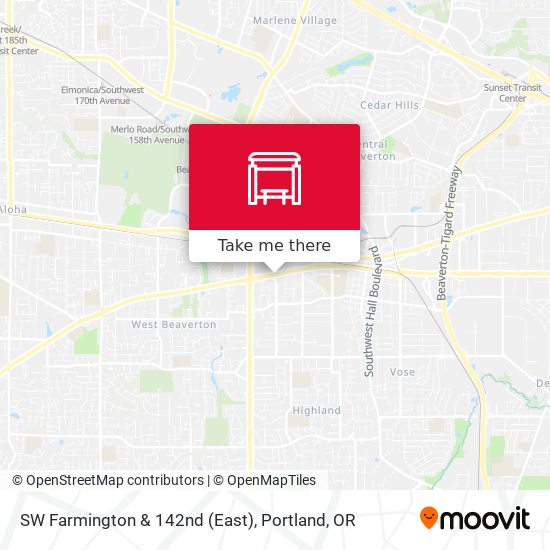 SW Farmington & 142nd (East) map