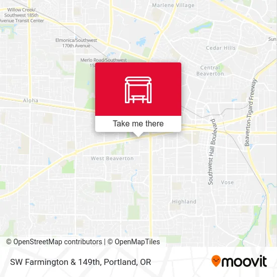 SW Farmington & 149th map