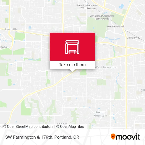 SW Farmington & 179th map