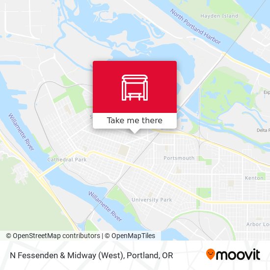 N Fessenden & Midway (West) map