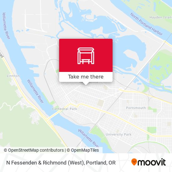 N Fessenden & Richmond (West) map