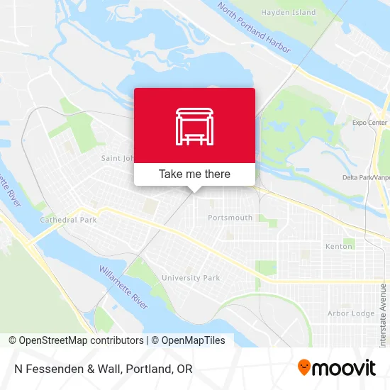 N Fessenden & Wall map