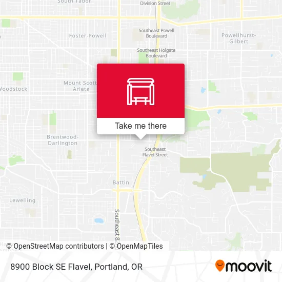 8900 Block SE Flavel map