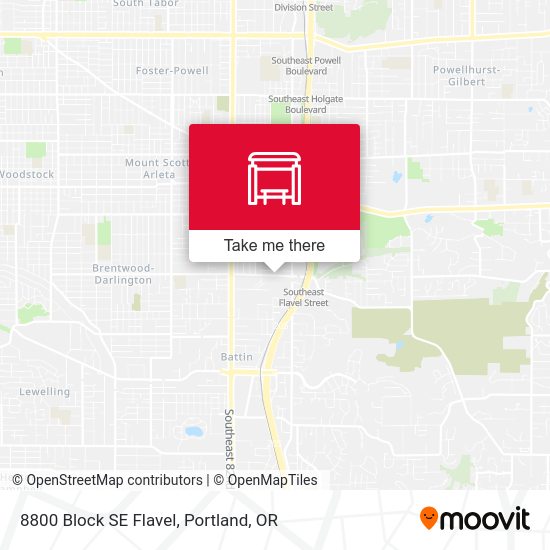 8800 Block SE Flavel map